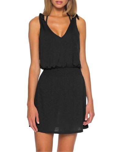 Becca Breezy Basics Tie Shoulder Dress Cover-up - Black