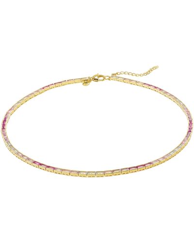 Madewell Baguette Tennis Necklace - White