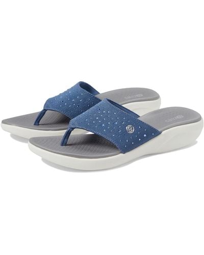 Bzees Cruise Bright Wedge Sandals - Blue