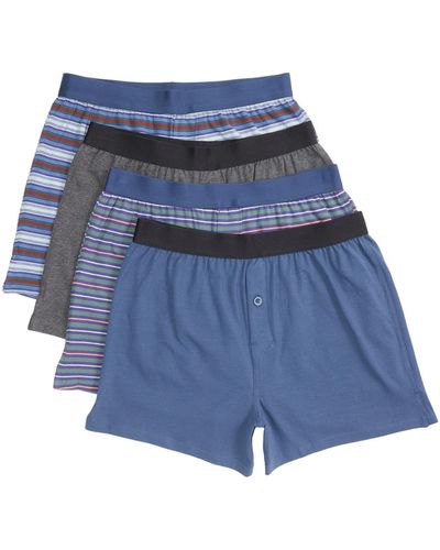 Pact Knit Boxer 4-pack - Blue