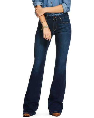 Ariat Ultra Stretch Perfect Rise Katie Flare Jeans In Maya - Blue