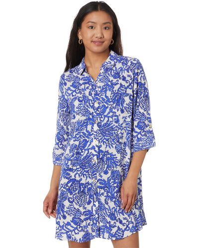 Lilly Pulitzer Natalie Coverup With Slee - Blue