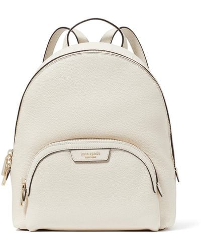 Kate Spade Hudson Pebbled Leather Medium Backpack - White