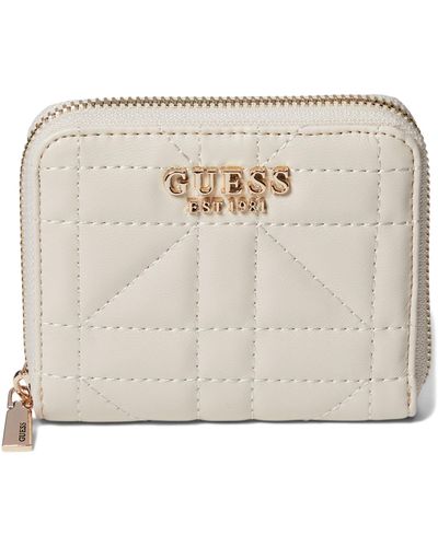 Guess Assia Small Zip Around Wallet - Natural