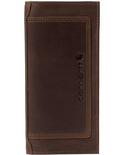 Carhartt Leather Triple-stitched Rodeo Wallet - Brown