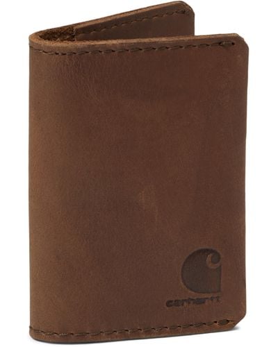 Carhartt Craftsman Leather Bifold Wallet - Brown
