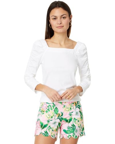 Lilly Pulitzer Buttercup Stretch Shorts - White