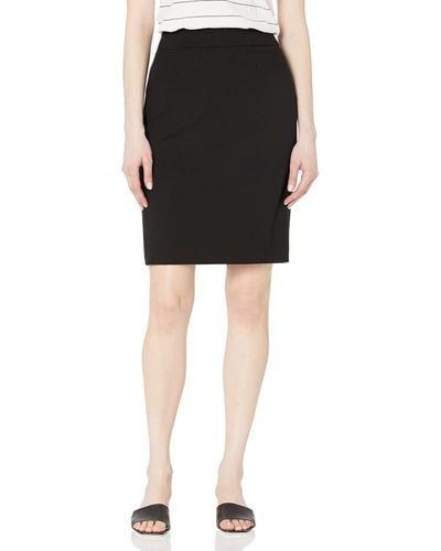 Calvin Klein Straight Fit Suit Skirt - Black