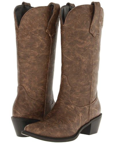 Roper Western Embroidered Fashion Boot - Brown