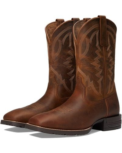 Ariat Hybrid Ranchwork Western Boot - Brown