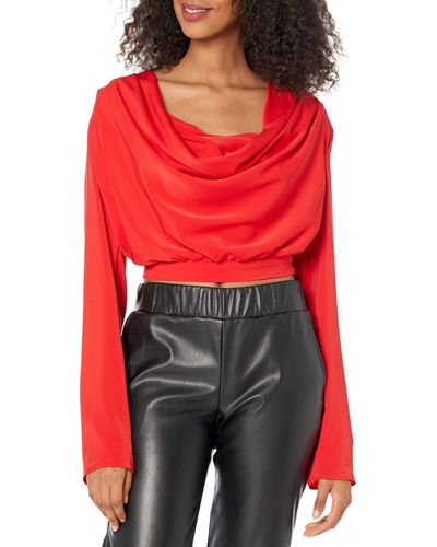 Line & Dot Mia Top - Red