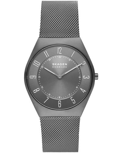 Skagen 37 Mm Grenen Ultra Slim Two-hand Watch - Gray