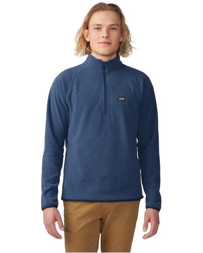 Mountain Hardwear Microchill 1/4 Zip Pullover - Blue