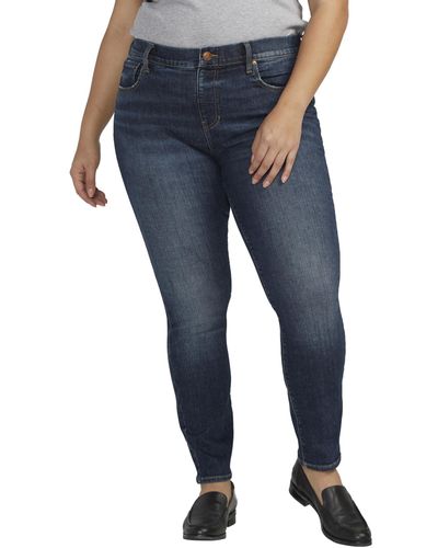 Jag Jeans Plus Size Maya Mid-rise Skinny Leg Jeans - Blue