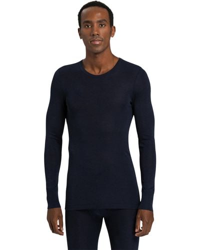 Hanro Woolen Silk Long Sleeve Shirt - Blue