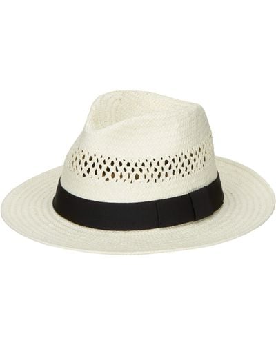 San Diego Hat Company Paper Fedora W/ Vents - Brown