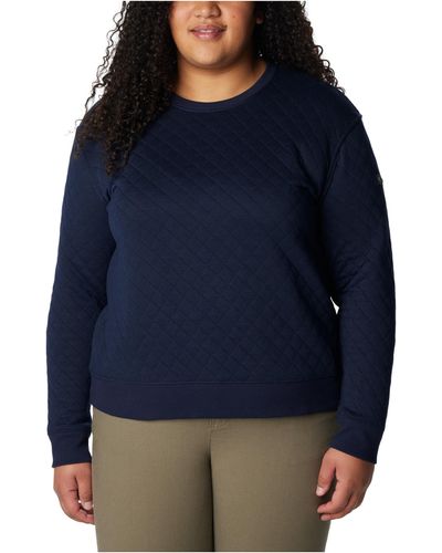 Columbia Plus Size Lodge Quilted Crew - Blue