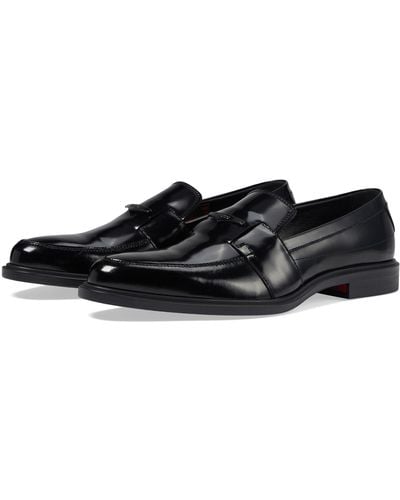 HUGO Kerr Leather Monk Shoes - Black