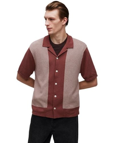 Madewell Camp-collar Sweater Polo Shirt - Red