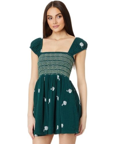Free People Tory Embroidered Mini - Green