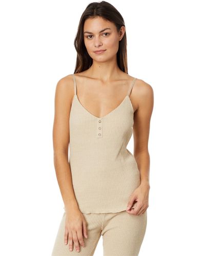 Pj Salvage Reloved Rib Lounge Camisole - Natural