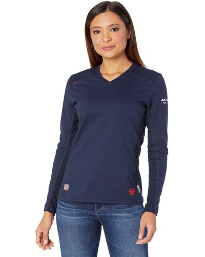 Ariat Fr Ac Crew Top - Blue