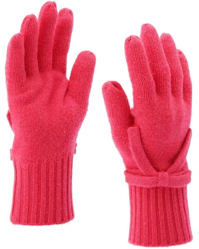 Kate Spade Bow Knit Gloves - Red
