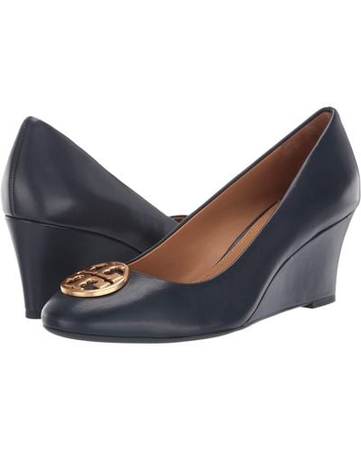 Tory burch discount black wedge shoes