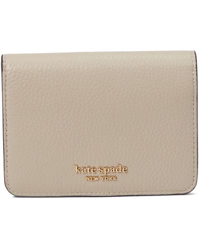 Kate Spade Ava Pebbled Leather Bifold Card Case - Natural