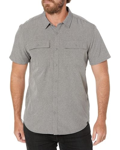 Prana Lost Sol Short Sleeve Shirt Standard Fit - Gray