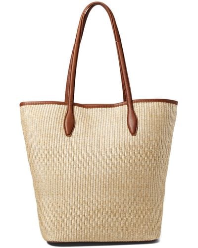 Madewell Straw/leather Tote - Natural