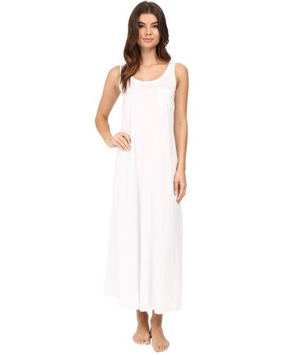Hanro Cotton Deluxe Long Tank Nightgown - White
