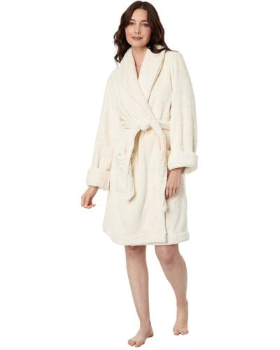 L.L. Bean Wicked Plush Mid Length Robe - Natural