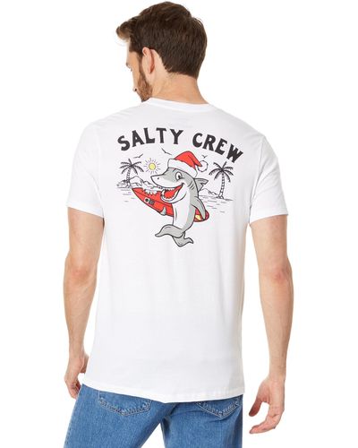 Salty Crew Santa Shark Short Sleeve Tee - White