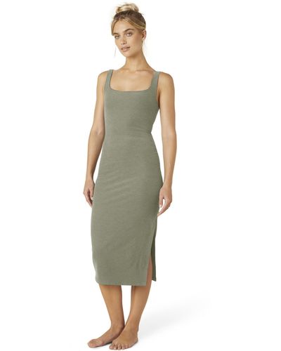 Beyond Yoga Ease Into It Midi Tank Dress in Natural