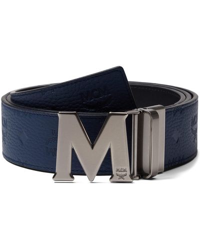 MCM Claus Reversible Belt Adjustable - Blue