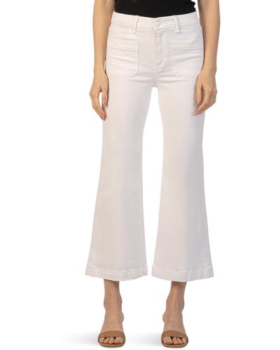 Kut From The Kloth Meg High Rise Wide Leg With Patch Packets - White