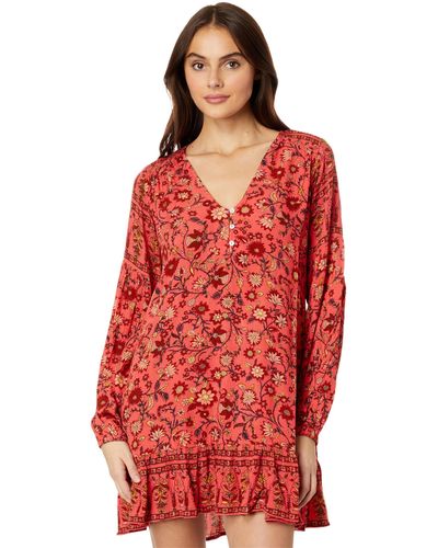 Billabong Free As Can Be Woven Mini Dress - Red