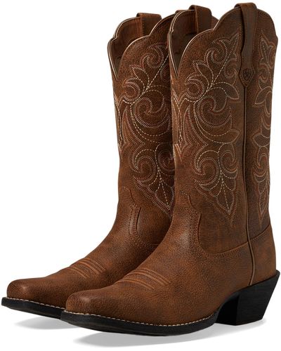 Ariat Round Up Square Toe - Brown