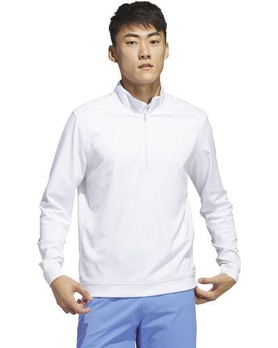 adidas Elevated 1/4 Zip Pullover - White