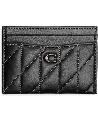 COACH Quilted Pillow Leather Essential Card Case - Black