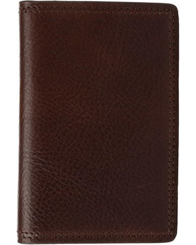 Bosca Dolce Collection - Full Gusset Two-pocket Card Case W/ I.d. - Brown