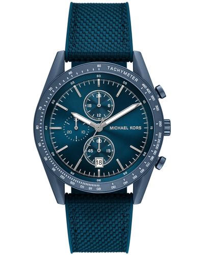 Michael Kors Accelerator Chronograph Nylon Watch 42mm - Blue