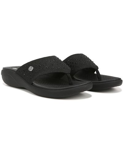 Bzees Cruise Bright Wedge Sandals - Black