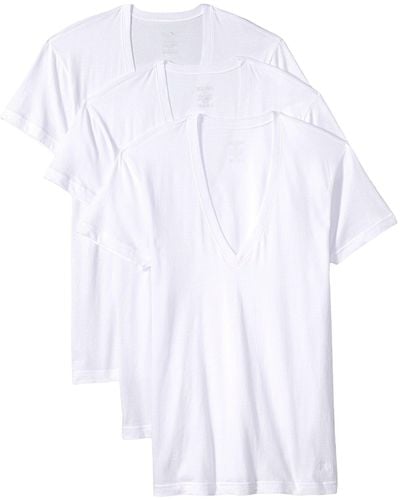 2xist 2(x)ist Essential 3-pack Slim Fit Deep V-neck T-shirt (white New Logo) T Shirt