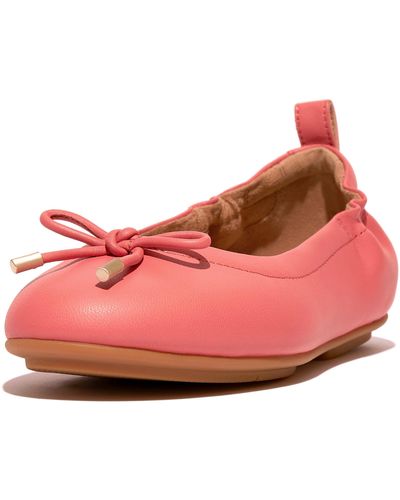 Fitflop Allegro Bow Leather Ballerinas - Pink