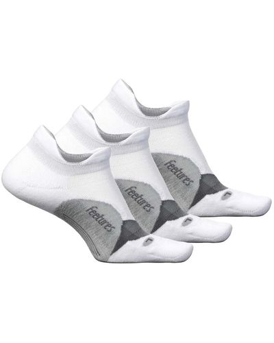 Feetures Elite Light Cushion No Show Tab 3-pair Pack - White