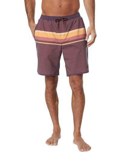 L.L. Bean 9 All Adventure Swim Print Shorts - Brown