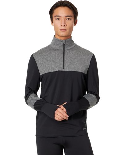 Hot Chillys Micro Elite Chamois Color-block Zip-t - Gray