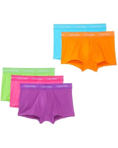 Calvin Klein Pride Cotton Stretch 5-pack Low Rise Trunk - Pink